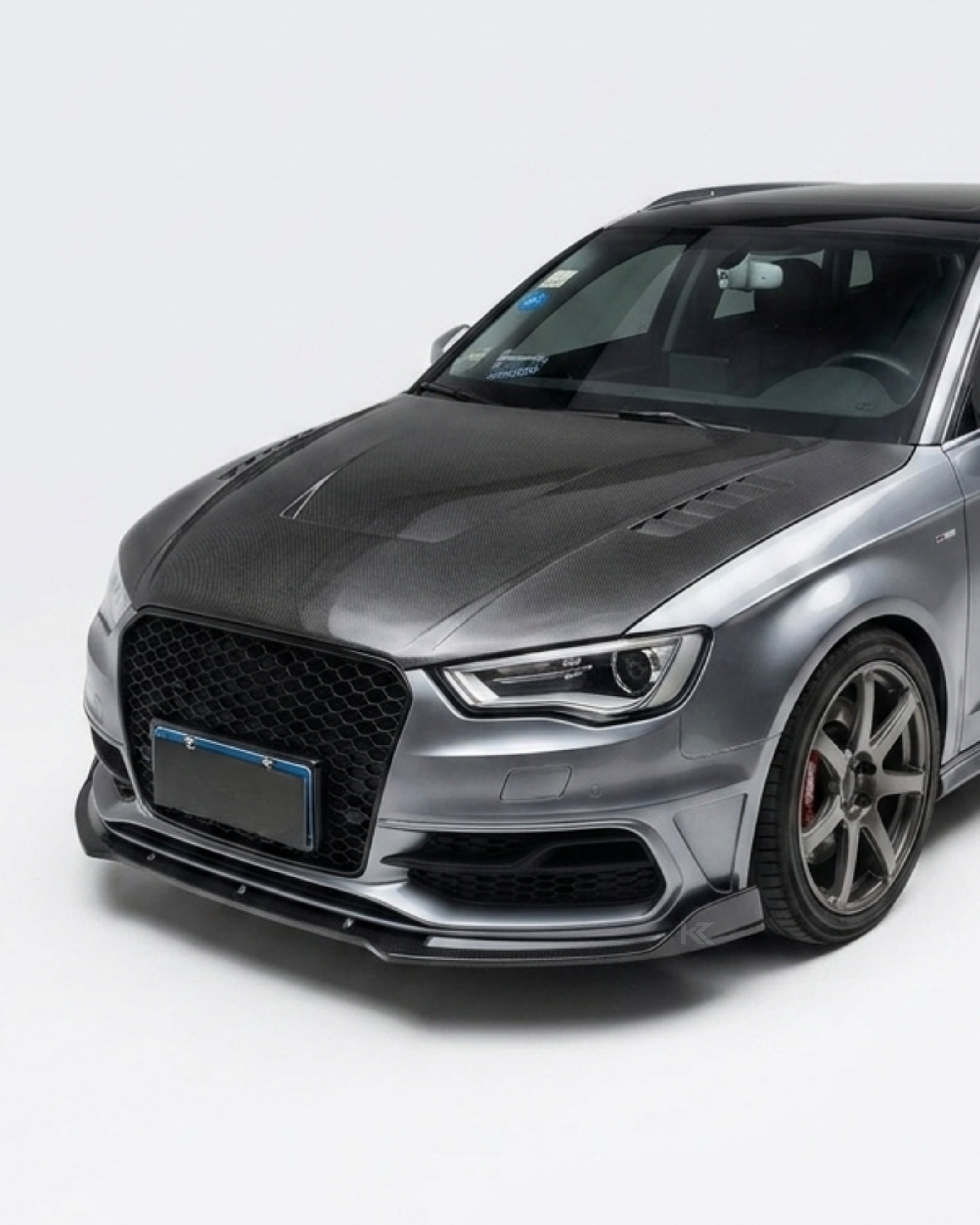 Carbon Fiber Front Bumper Lip for Audi A3 S-Line 8V Hatch 2014-2016