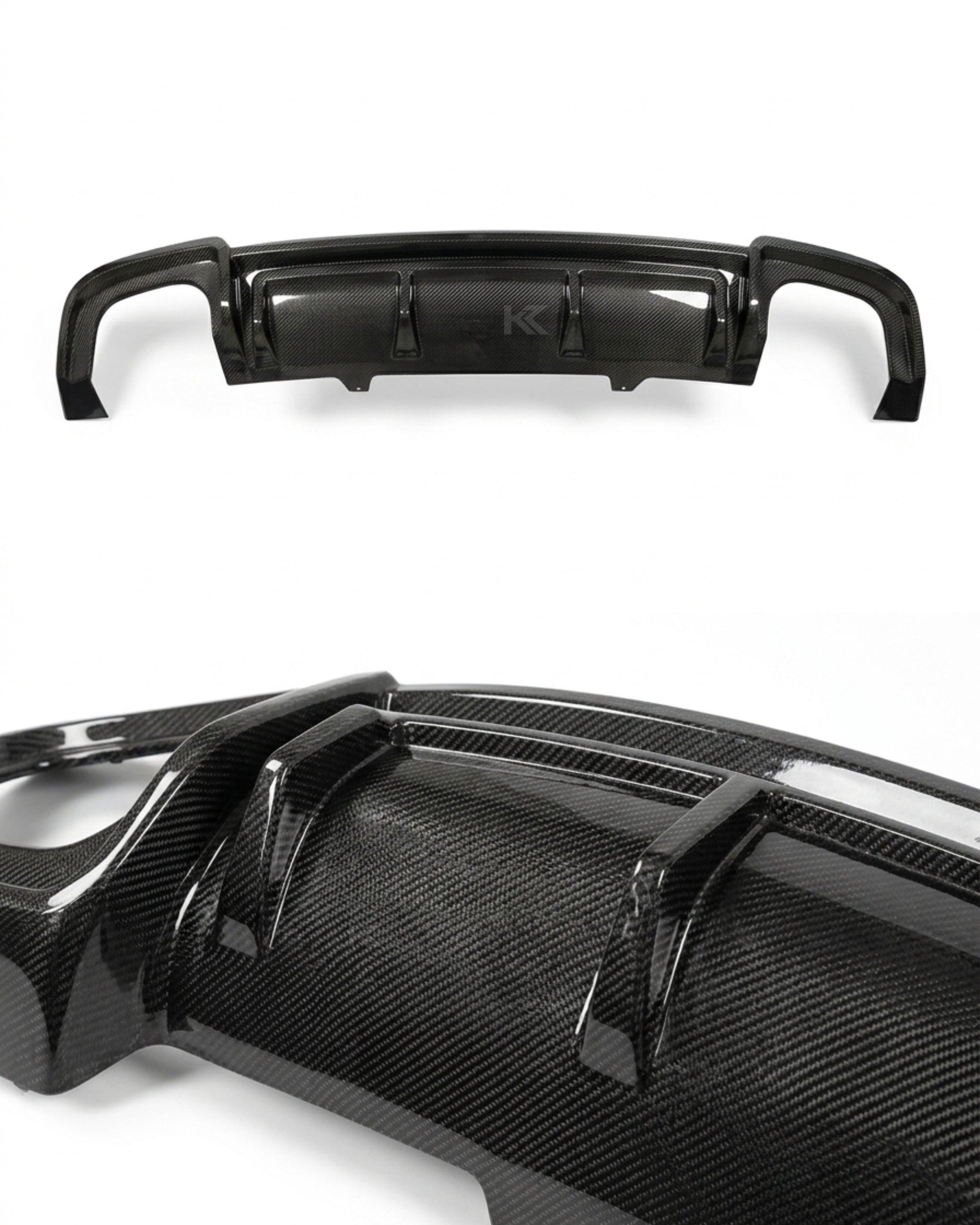 Audi A5 S-Line / S5 B9 Coupe & Sedan Carbon Fiber Gloss Black Rear Bumper Diffuser 2017 - 2019