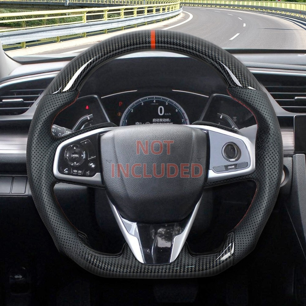 Hydro-Dip Carbon Fiber Steering Wheel for Honda Civic Type R FK8 2016-2021