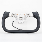 Heated Black Leather Yoke Steering Wheel for Tesla Model Y 2025+ Juniper