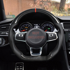 Hydro-Dip Carbon Fiber Steering Wheel for Volkswagen Golf GTI, Golf R & MK7/MK7.5 R-Line 2015–2019