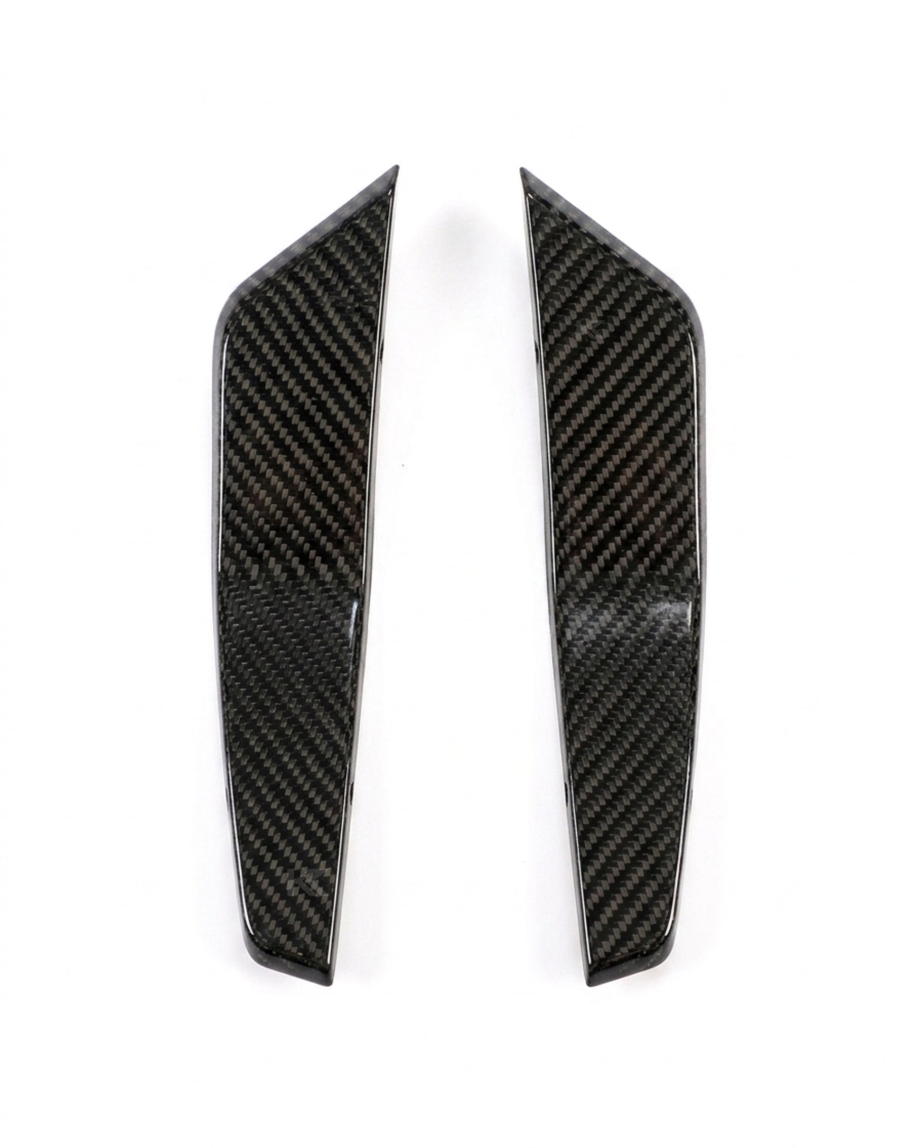 Audi RS7 Sportback 4-Door Dry Carbon Fiber ABT-Style Front Bumper Canards 2020 - 2021