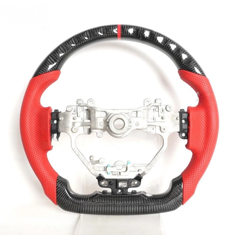 Carbon Fiber Steering Wheel for Lexus IS 2013-2025 & RC F NX300 2015-2020 Red Leather