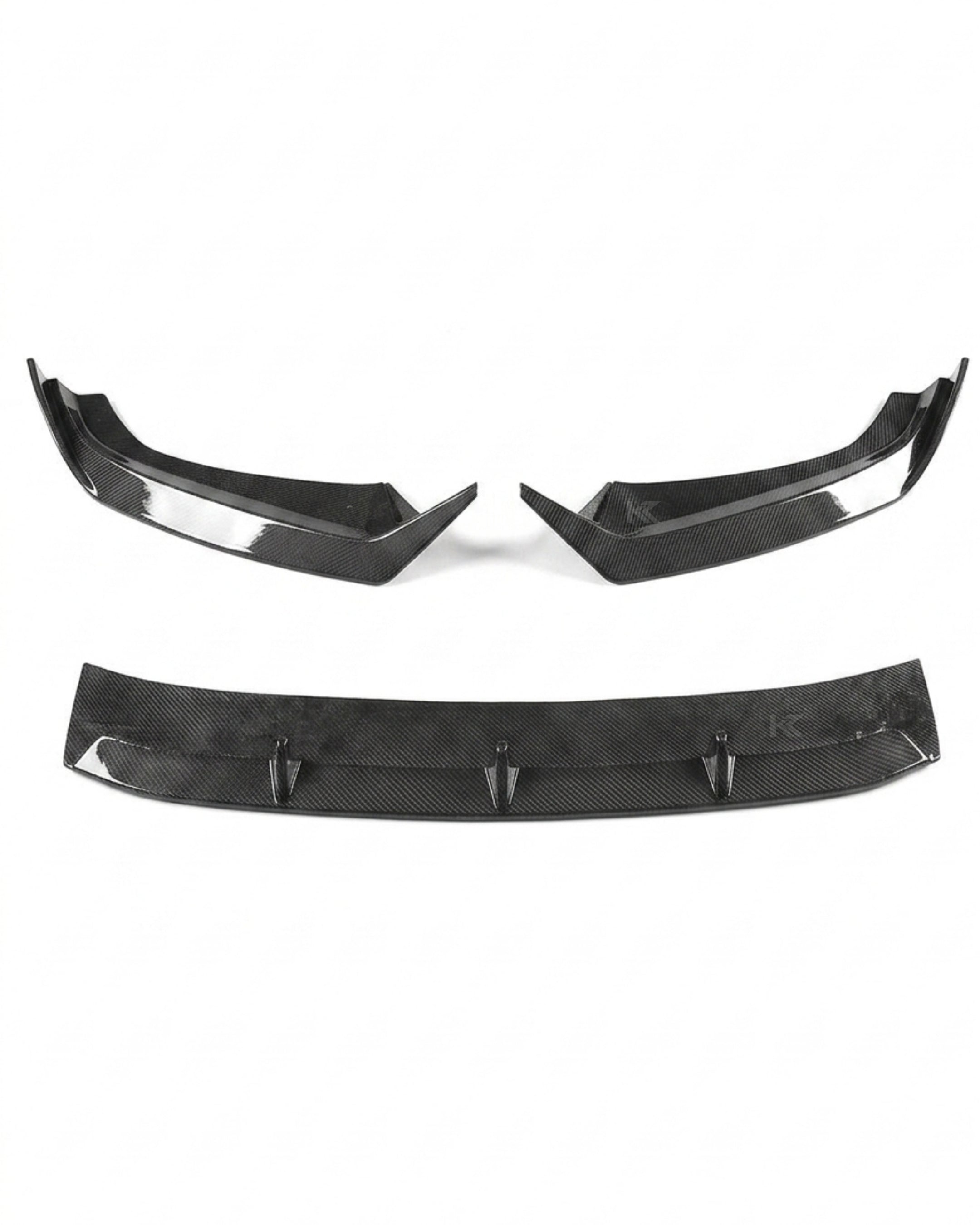 Audi A4 B9 S-Line / S4 Sedan (2017-2018) Carbon Fiber Front Lip – 3PC Aero Splitter Kit