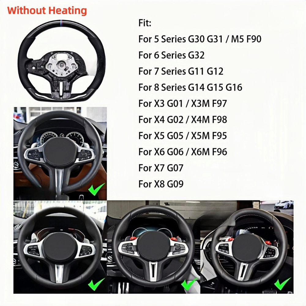 M Sport Carbon Fiber Heated LED Steering Wheel for BMW G Series F90 2018+