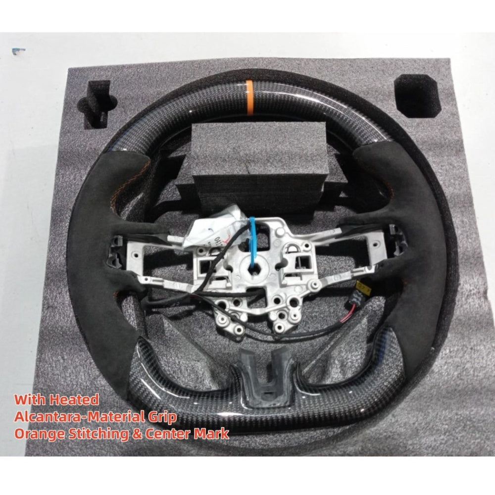 Heated Carbon Fiber Steering Wheel for Ford Mustang 2018-2023