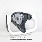 Heated Carbon Fiber Yoke Steering Wheel for Tesla Model 3 & Model Y