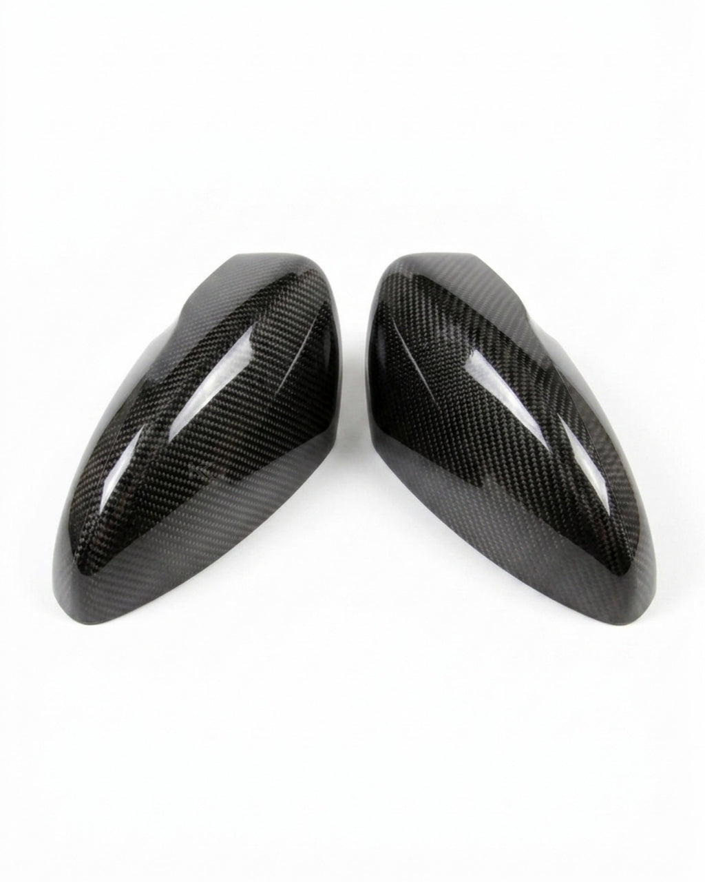 VW Scirocco Carbon Fiber Mirror Covers – Gloss Black Caps (2013–2016)