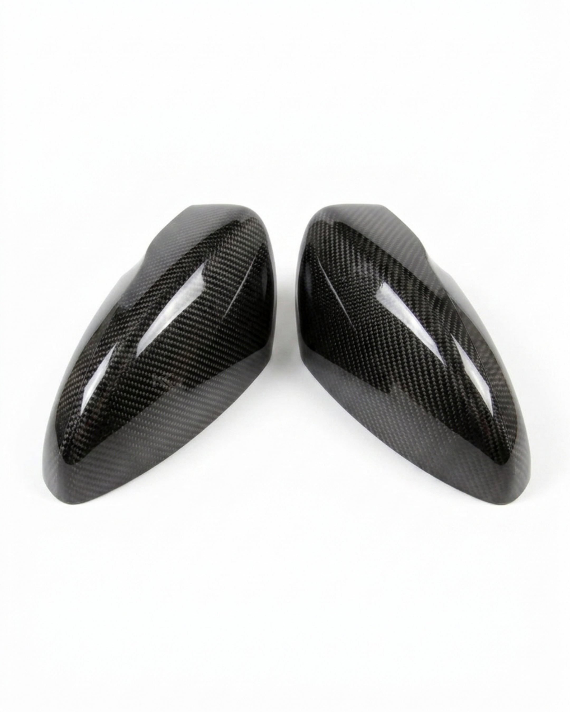 VW Scirocco Carbon Fiber Mirror Covers – Gloss Black Caps (2013–2016)