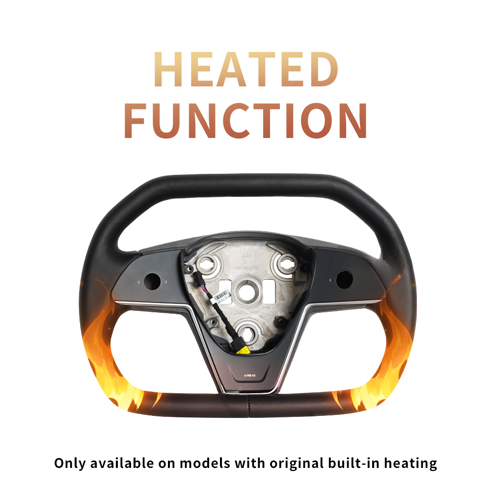 Cybertruck Style Heated Steering Wheel for Tesla Model 3/Y 2017-2023