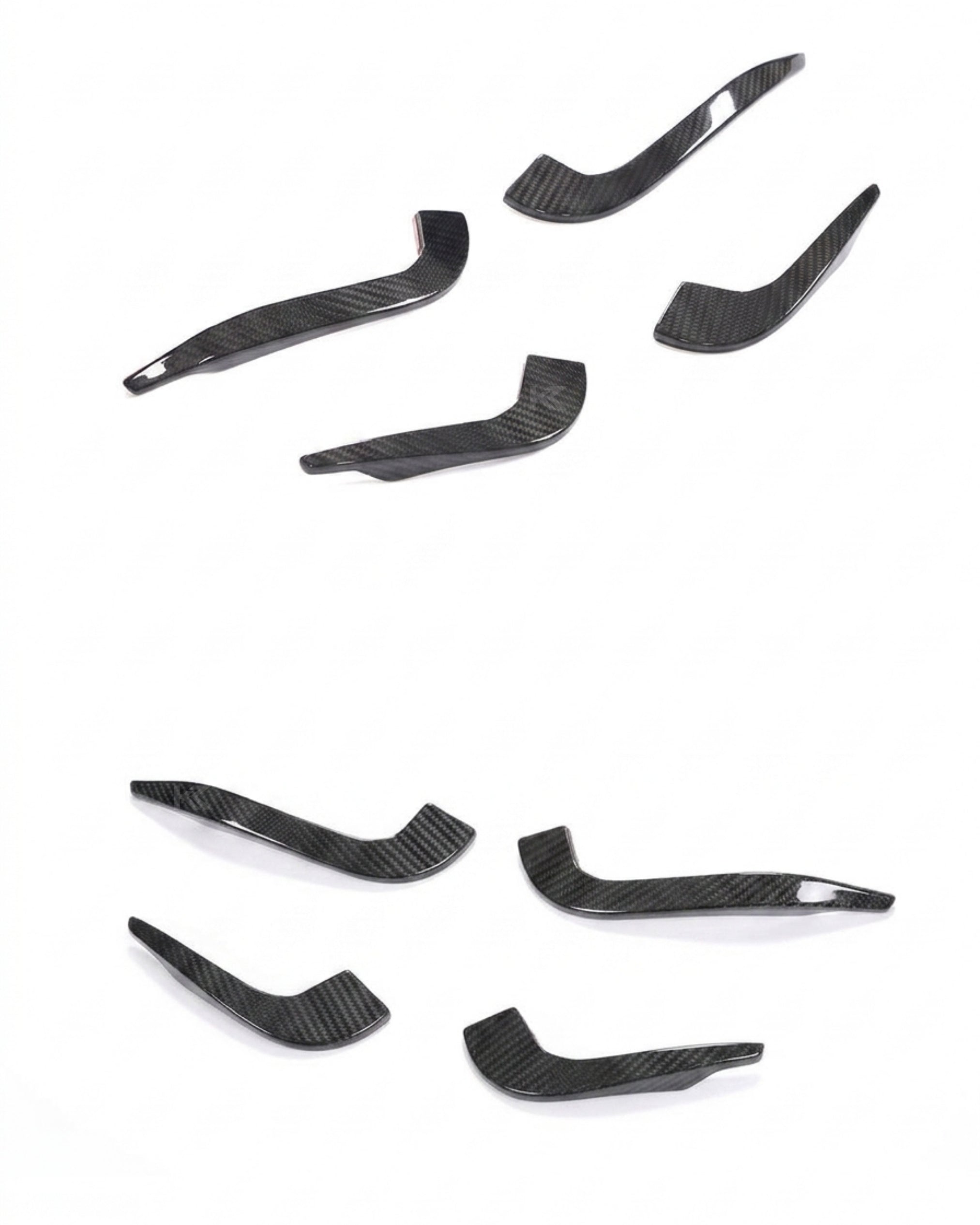 Audi RS3 8V Sedan Carbon Fiber Front Bumper Fins 2017 - 2019