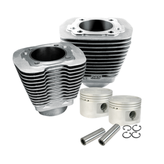 S&S Cycle 84-99 BT w/ Stock Heads 3-1/2in Bore Cylinder & Piston Kit - Natural