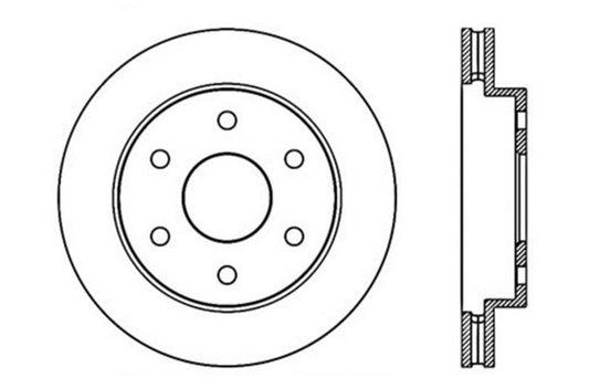 StopTech 99-06 GMC Sierra (2dr) Front Right Slotted & Drilled Rotor