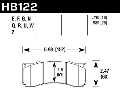 HAWK Performance Performance Ceramic Street Brake Pads (18mm) - Fits Front YSCPF6B & YSCPF8A Calipers