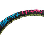 NRG Reinforced Steering Wheel - Oak Tree Outlaws 3in Deep/5mm Blk Spoke 350mm Wheel - Blk Perf Lthr