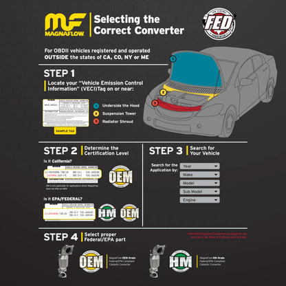 MagnaFlow Conv Univ 2.5 Angled In/Out