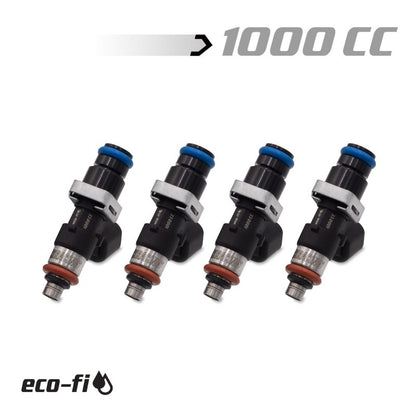 BLOX Racing Eco-Fi Street Injectors 1000cc/min w/1/2in Adapter Honda K Series (Set of 4)