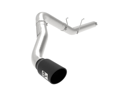 aFe Large Bore-HD 5in 409SS DPF-Back Exhaust System w/Black Tip 19-20 Ram Diesel Trucks L6-6.7L (td)