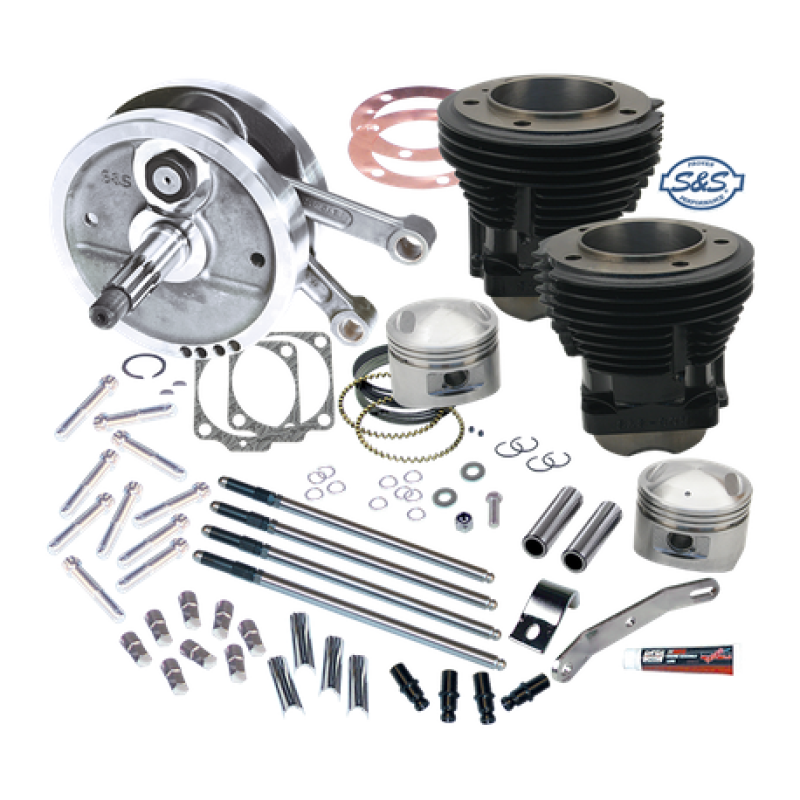 S&S Cycle 70-84 BT 103in Sidewinder Big Bore Stroker Kit - Gloss Black