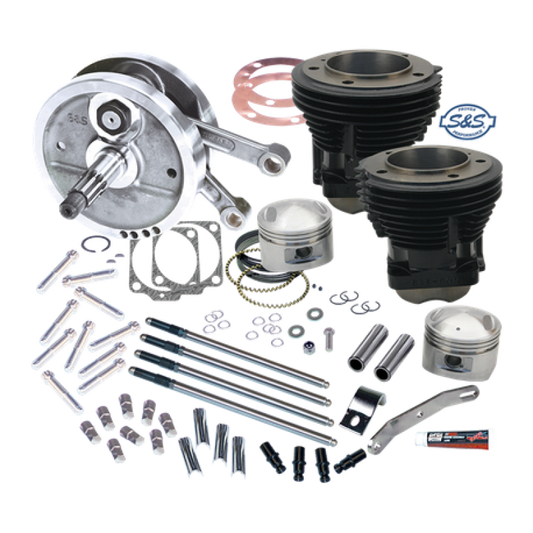 S&S Cycle 70-84 BT 103in Sidewinder Big Bore Stroker Kit - Gloss Black