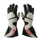 RaceQuip SFI-5 Gray/Black Small Outseam Angle Cut Glove