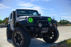 Oracle 07-17 Jeep Wrangler Surface Mount LED Headlight Halo Kit - Green