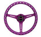 NRG Aluminum Steering Wheel 330mm - Extra Light - Ergonomic Grip - Anadized Purple
