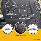 Covercraft 24-25 Toyota Tacoma Carhartt Super Dux SeatSaver Second Row Custom Seat Cover - Gravel