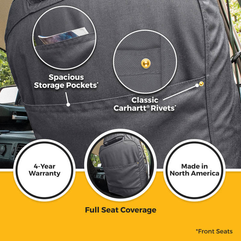 Covercraft 24-25 Toyota Tacoma Carhartt Super Dux SeatSaver Front Row Custom Seat Cover- Gravel