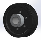 3.85" 10 Rib ZPE GripTec 2pc Vortech YSi/JT/V3 L3 Black Pulley & Hub Kit