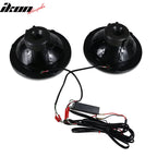 Universal 7In Round Chrome Half White Half Black RGB Halo Headlights