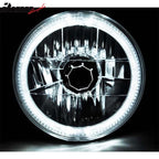 1997-2018 Jeep Wrangler TJ JK 7" 2PC Headlights Round W/White SMD Halo