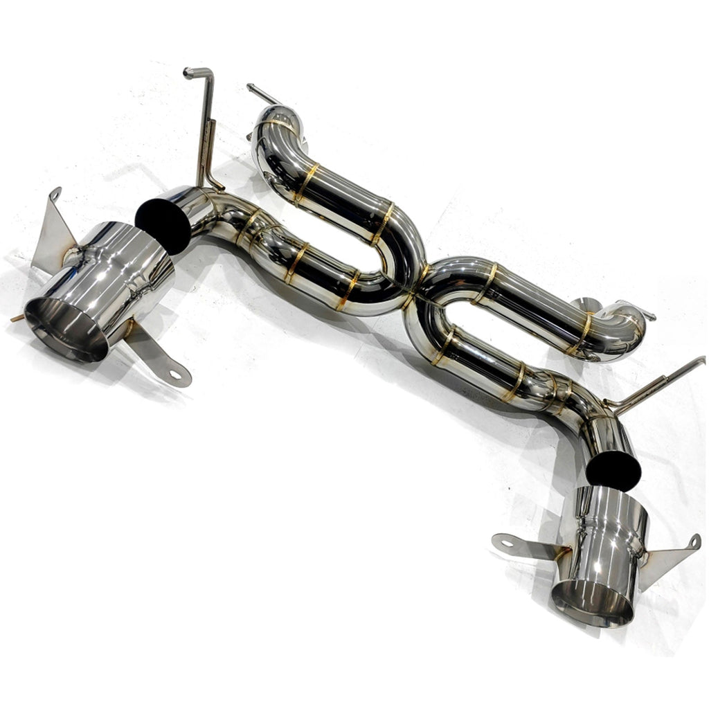 Stainless Straight Pipe Exhaust System for Ferrari 488 GTB Spider Pista - Bull Boost Performance