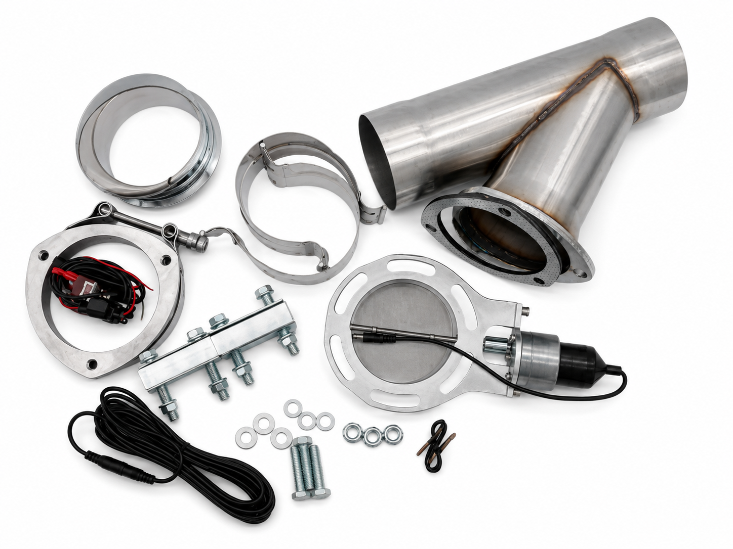 Motor Sports Electronic Exhaust Cutout Kit 302535 - Stainless Steel Slip-Fit : 3.50" inches - Granatelli Motor Sports
