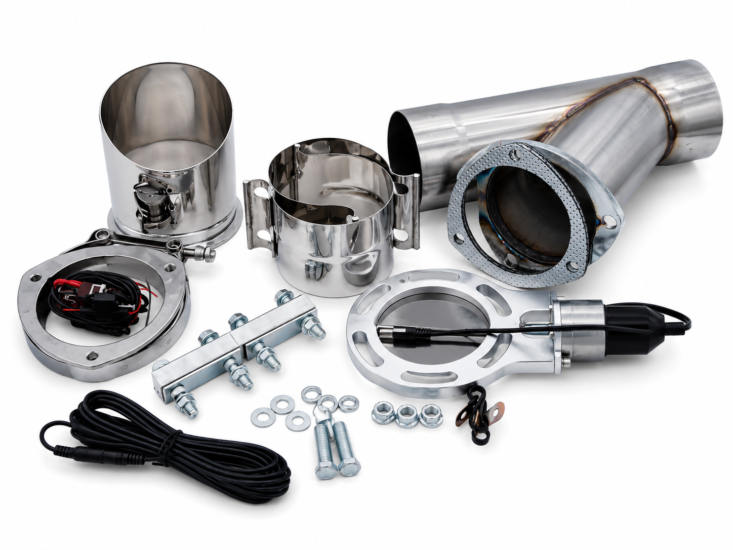 Motor Sports Electronic Exhaust Cutout Kit 302535 - Stainless Steel Slip-Fit : 3.50" inches - Granatelli Motor Sports
