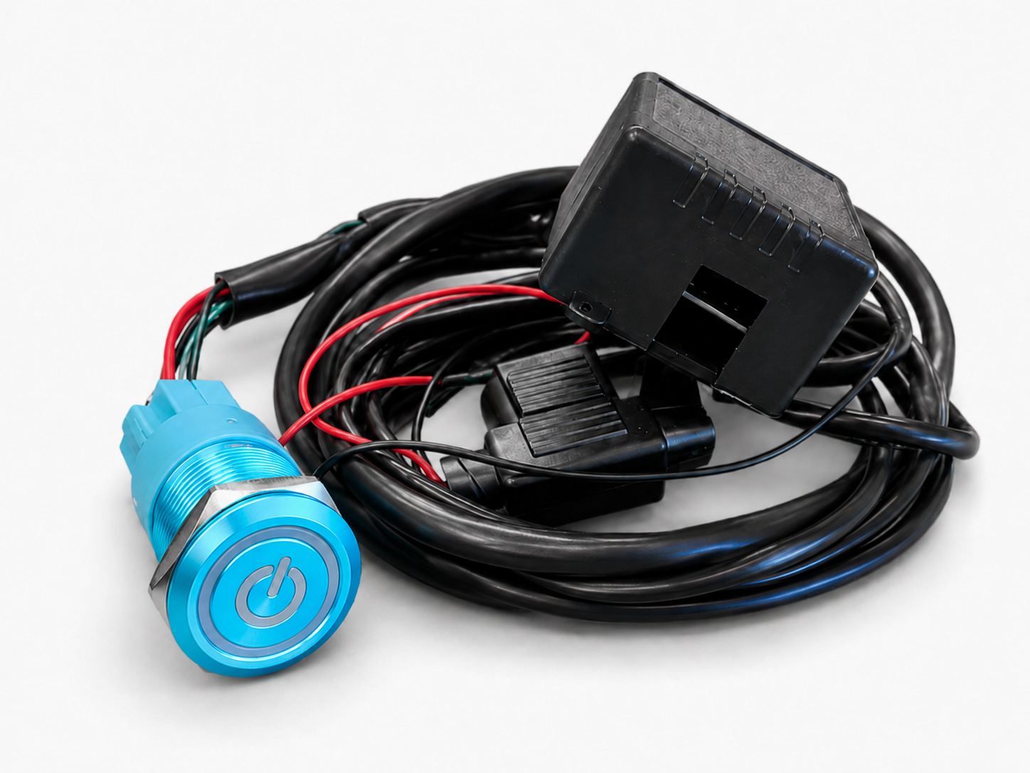 Motor Sports Billet Illuminated Exhaust Cutout Push Button- "BLUE" - 303512BL - Granatelli Motor Sports