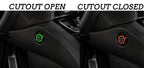 Motor Sports Billet Illuminated Exhaust Cutout Push Button- "BLACK" - 303512BLK - Granatelli Motor Sports