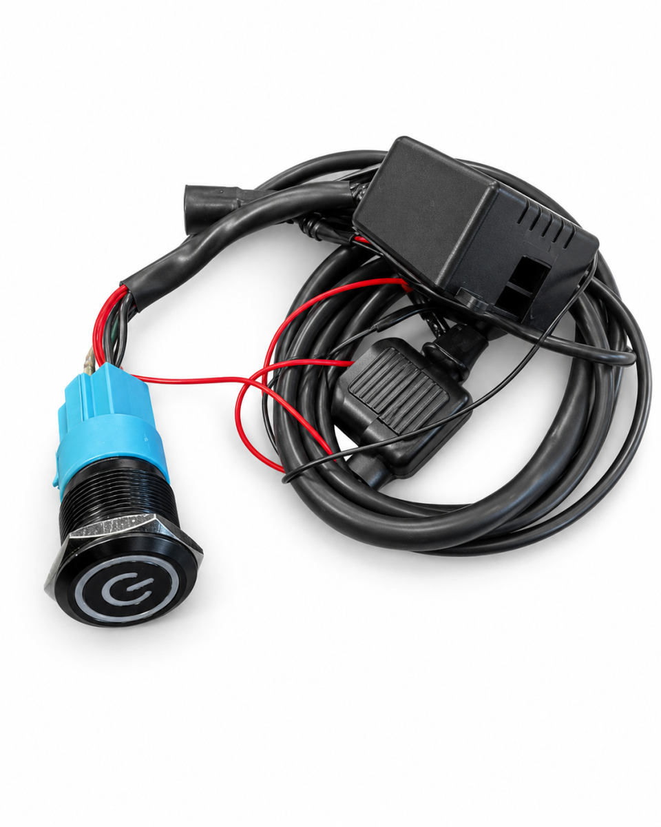 Motor Sports Billet Illuminated Exhaust Cutout Push Button- "BLACK" - 303512BLK - Granatelli Motor Sports