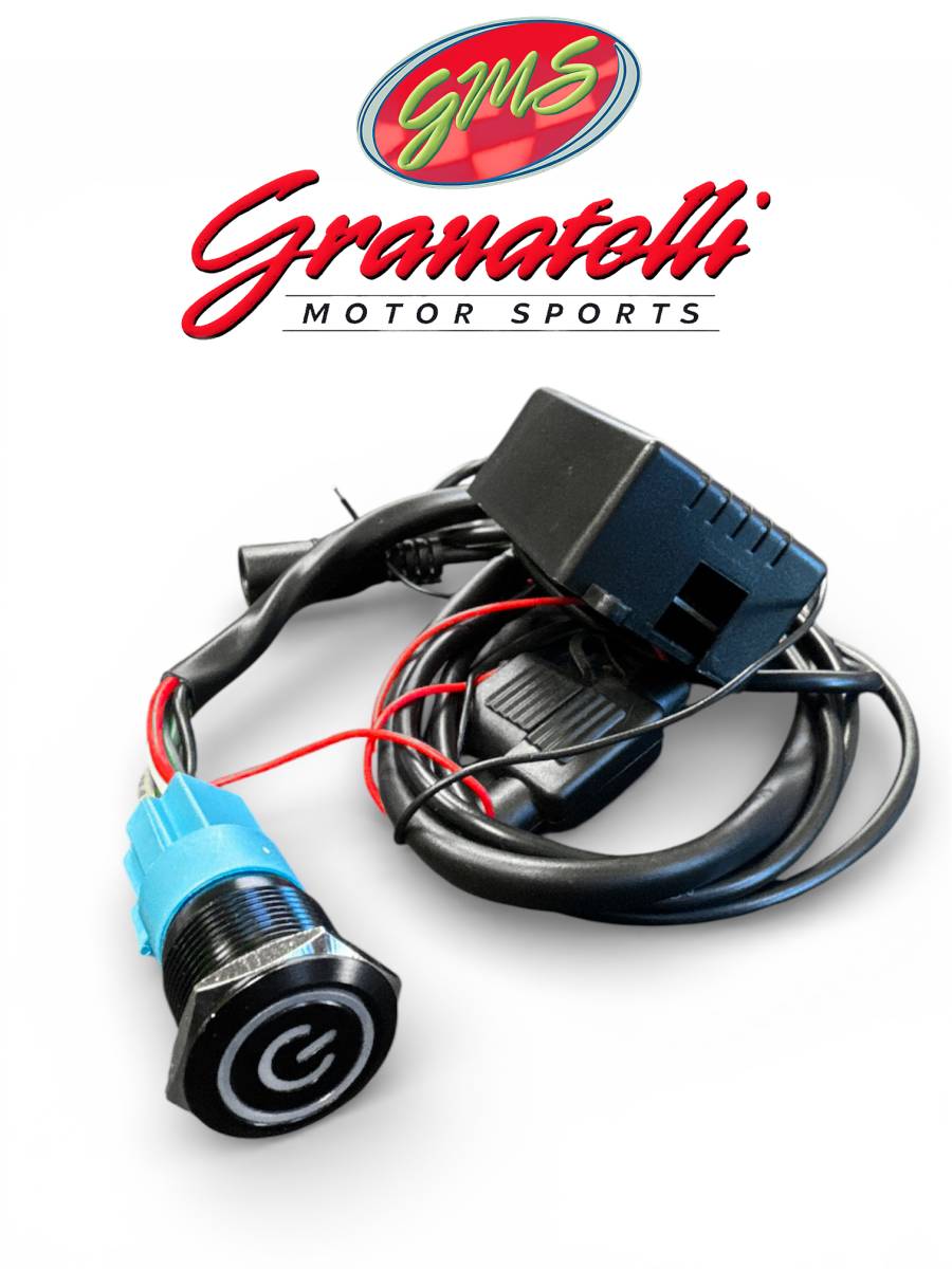 Motor Sports Billet Illuminated Exhaust Cutout Push Button- "BLACK" - 303512BLK - Granatelli Motor Sports