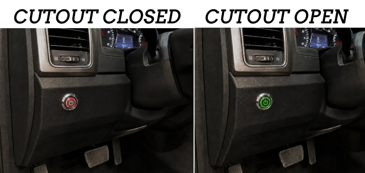 Motor Sports Billet Illuminated Exhaust Cutout Push Button- "CHROME" -303512CHR - Granatelli Motor Sports
