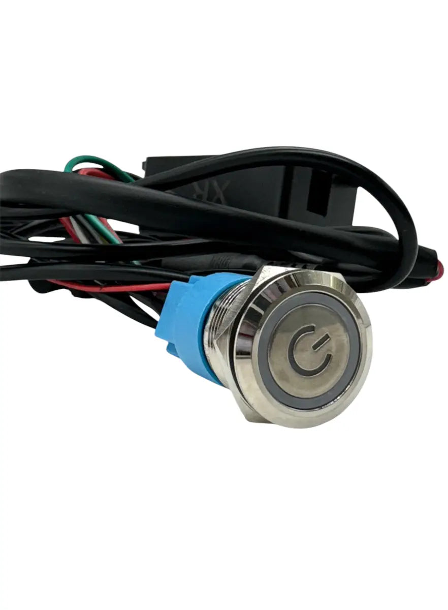 Motor Sports Billet Illuminated Exhaust Cutout Push Button- "CHROME" -303512CHR - Granatelli Motor Sports