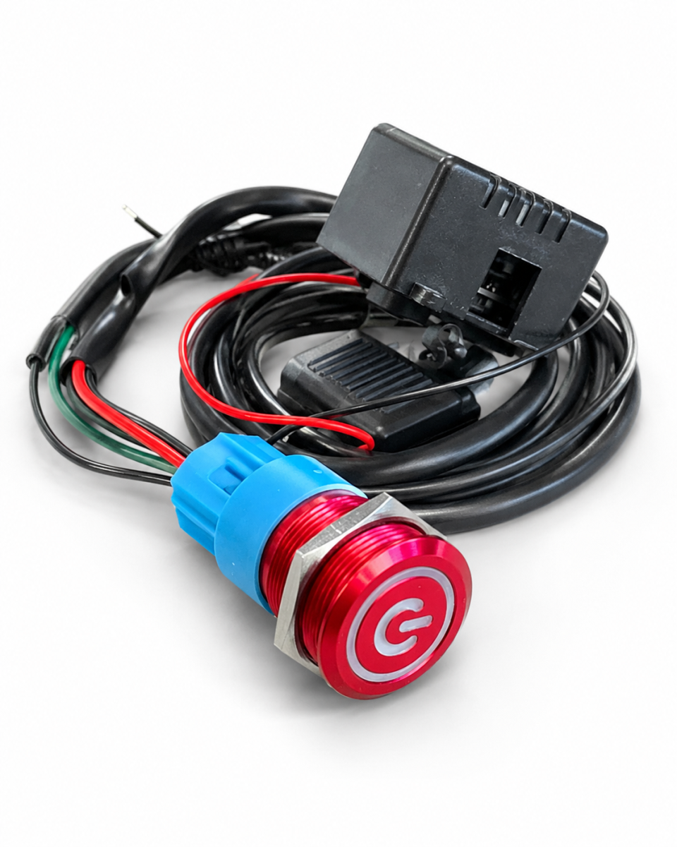 Motor Sports Billet Illuminated Exhaust Cutout Push Button- "RED"-  303512RD - Granatelli Motor Sports