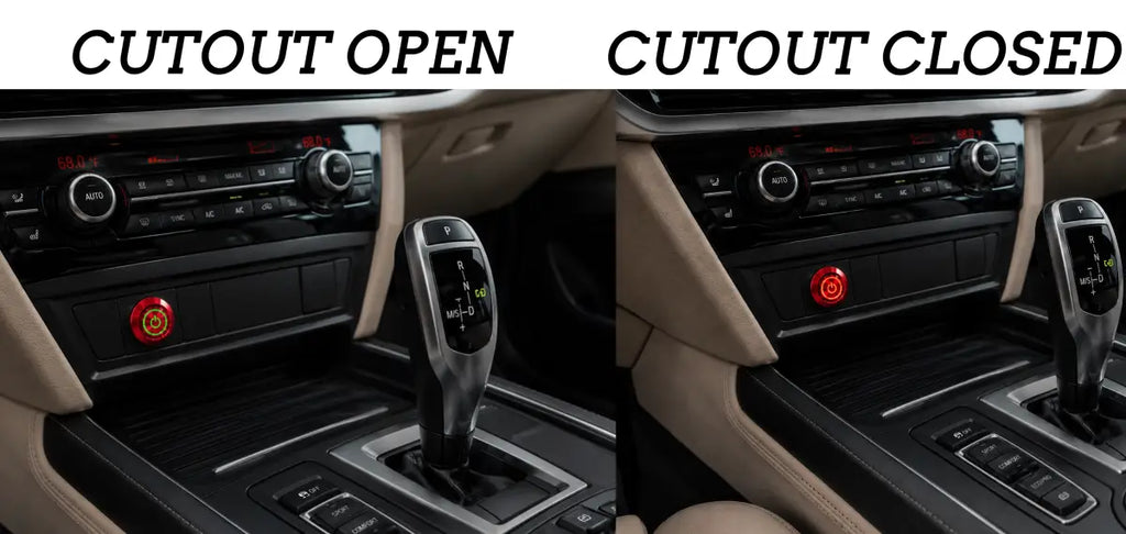 Motor Sports Billet Illuminated Exhaust Cutout Push Button- "RED"-  303512RD - Granatelli Motor Sports