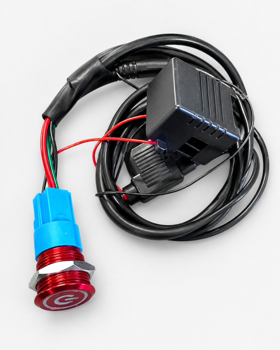 Motor Sports Billet Illuminated Exhaust Cutout Push Button- "RED"-  303512RD - Granatelli Motor Sports