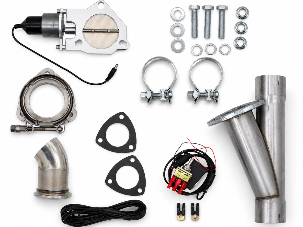 Motor Sports Electronic Exhaust Cutout Kit 303525 - Mild Steel Slip-Fit - 2.50" - Granatelli Motor Sports