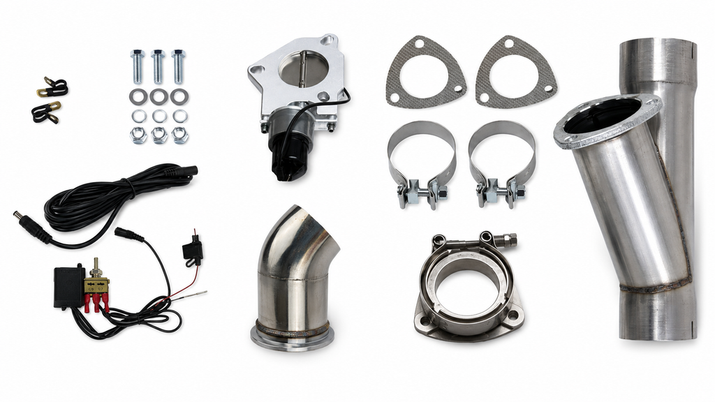 Motor Sports Electronic Exhaust Cutout Kit 303525 - Mild Steel Slip-Fit - 2.50" - Granatelli Motor Sports