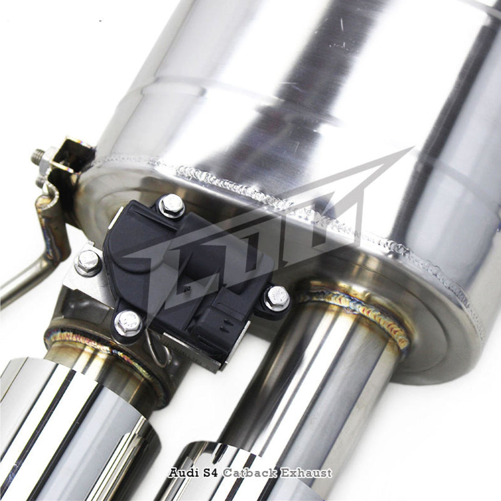 Stainless Valved Catback Exhaust System for Audi B8 B8.5 S4 S5 - Bull Boost Performance