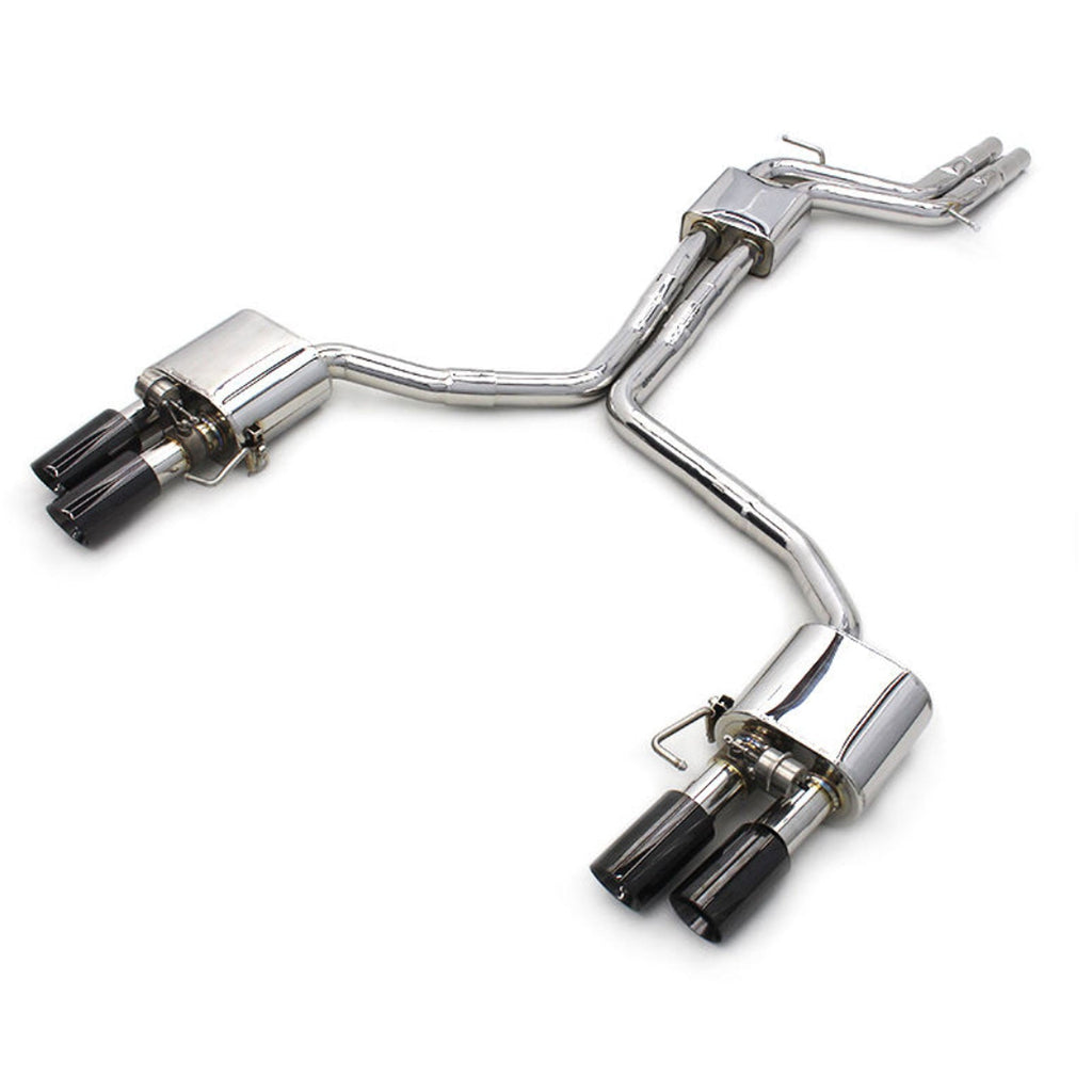 Stainless Valved Catback Exhaust System for Audi B8 B8.5 S4 S5 - Bull Boost Performance