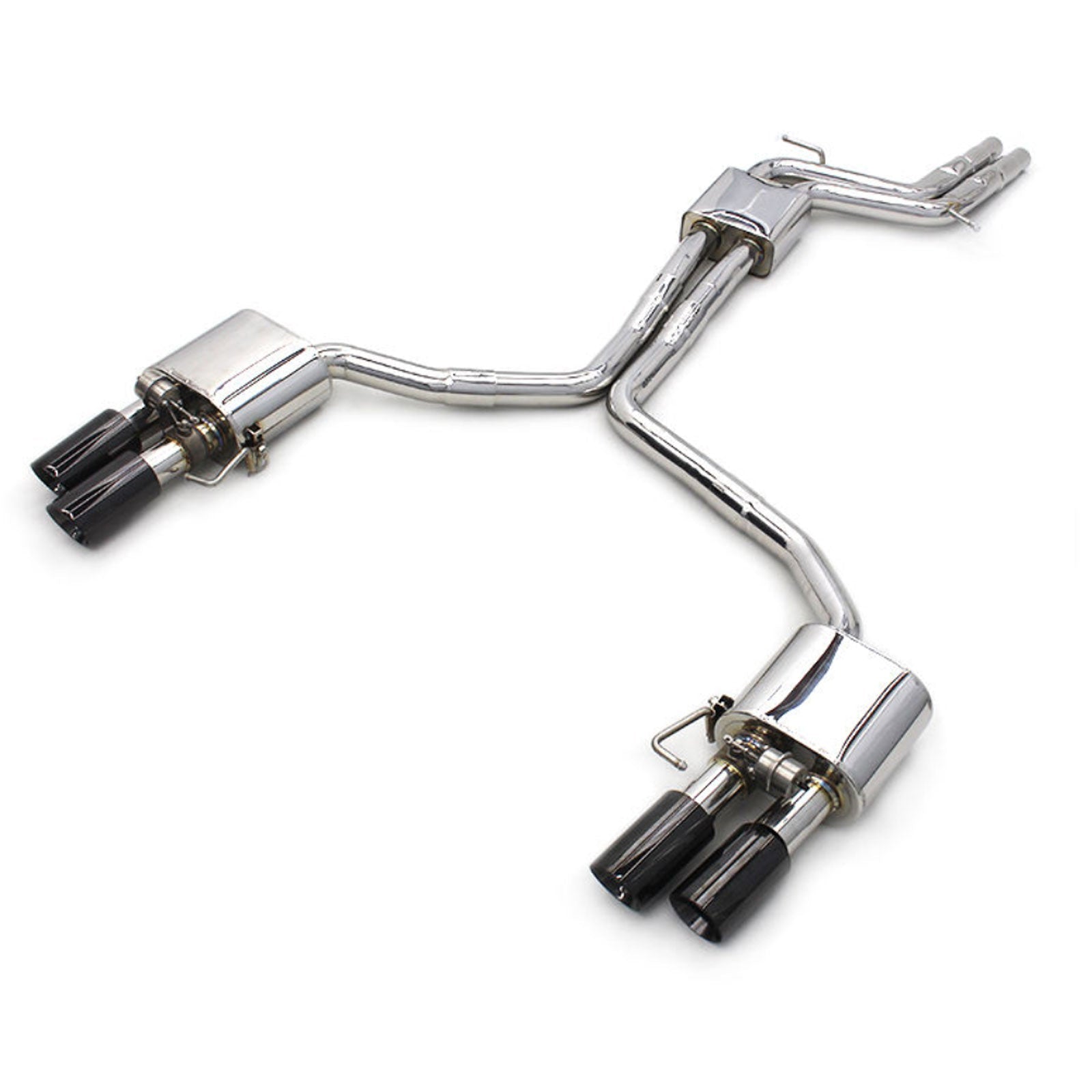 Stainless Valved Catback Exhaust System for Audi B8 B8.5 S4 S5 - Bull Boost Performance
