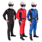 RaceQuip Black Chevron-5 Suit SFI-5 - Small
